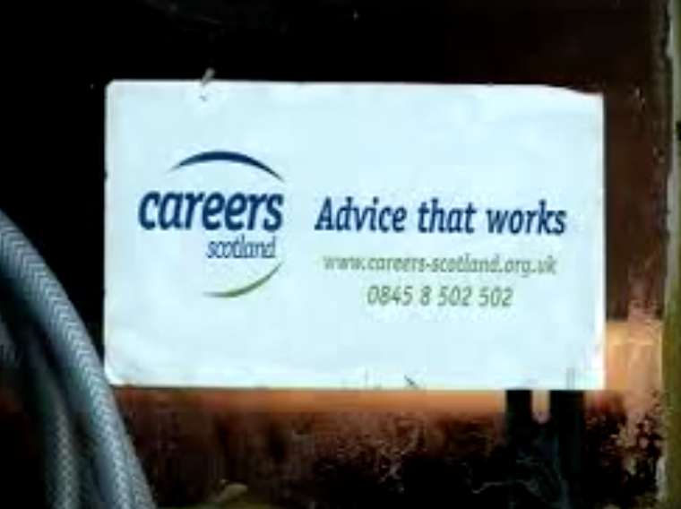 Careers Scotland sign