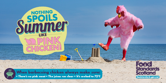 Pink chicken poster campaign