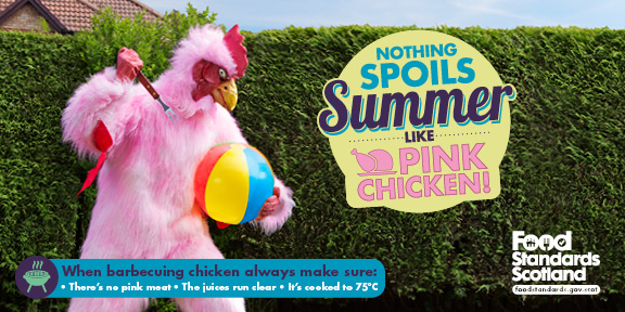 Pink chicken poster campaign