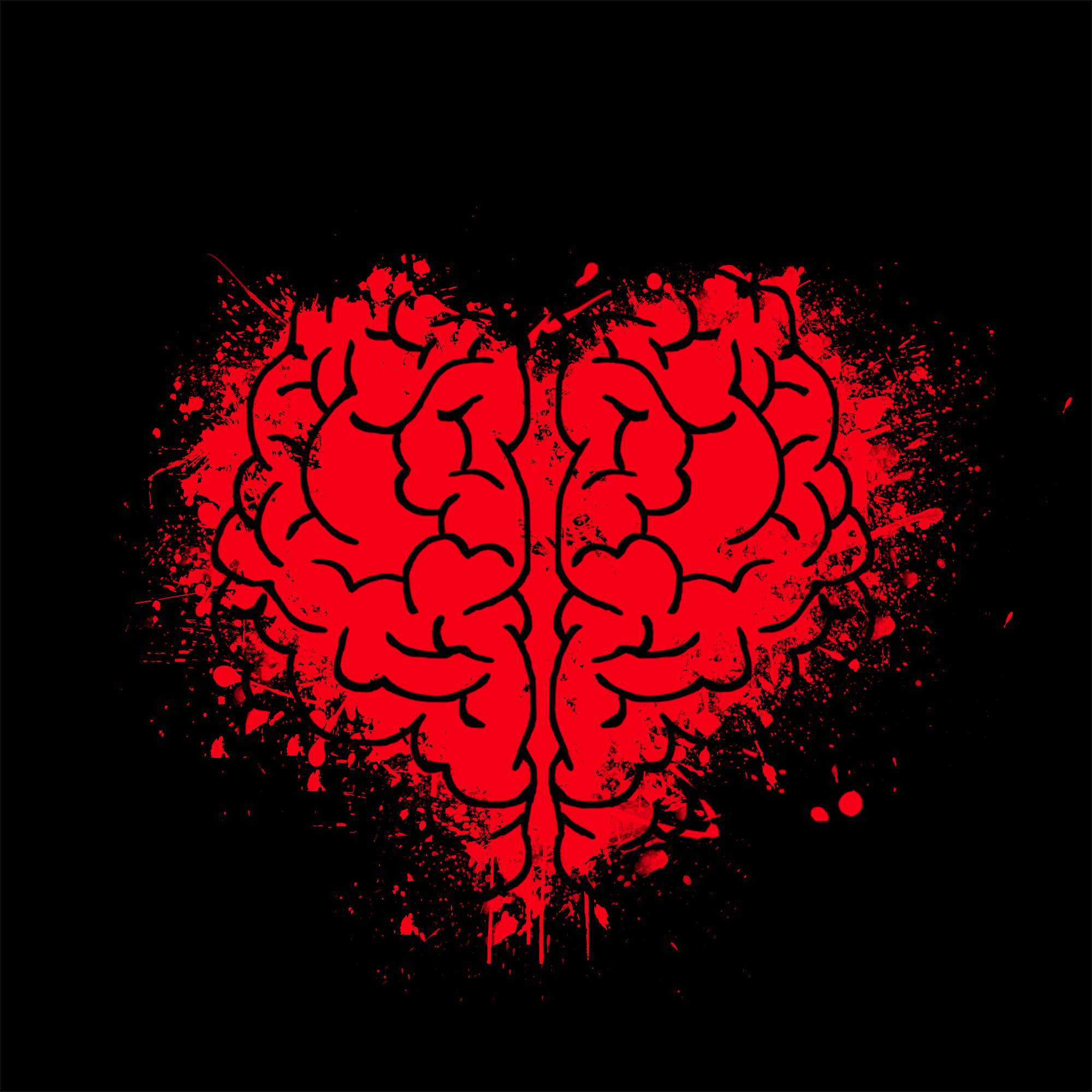 Graphic of heart shaped brain