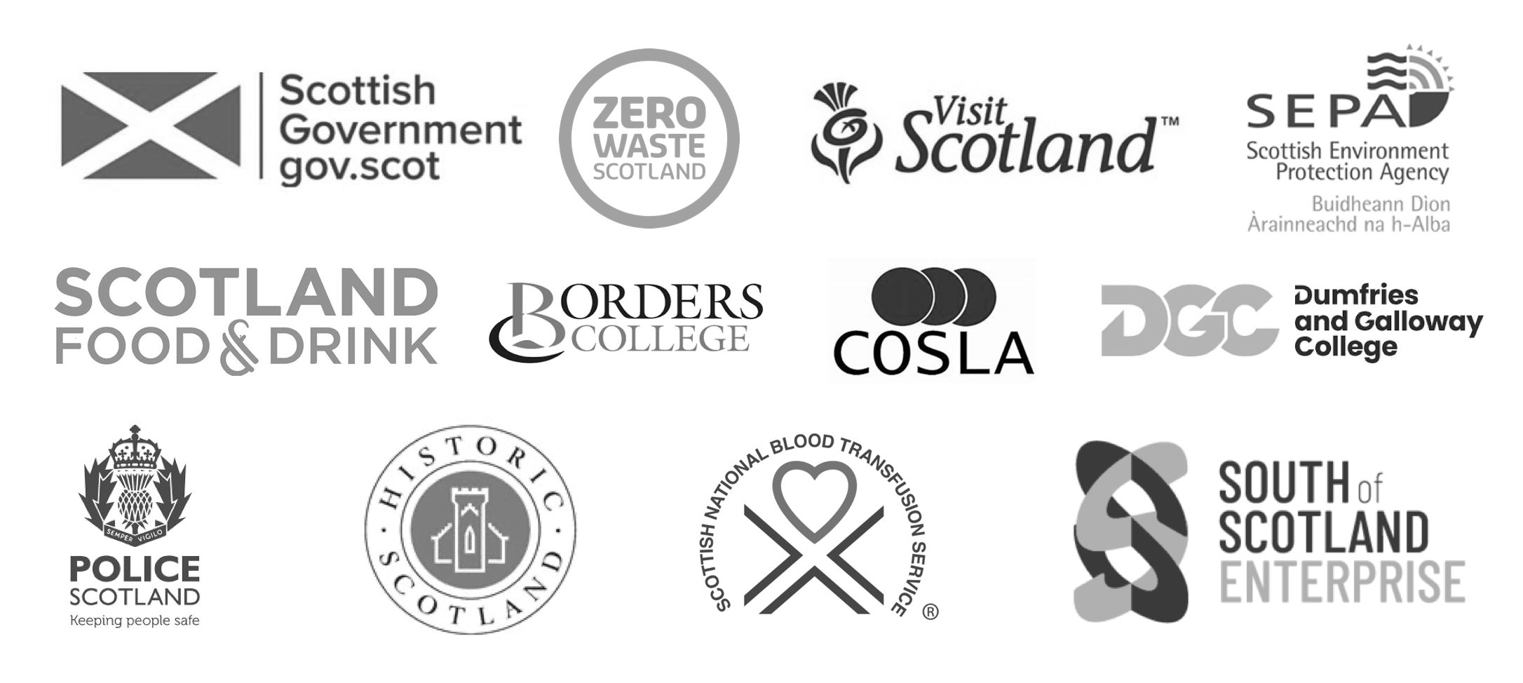 Group of public sector logos