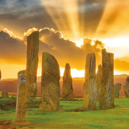 Stone Circle at sunset