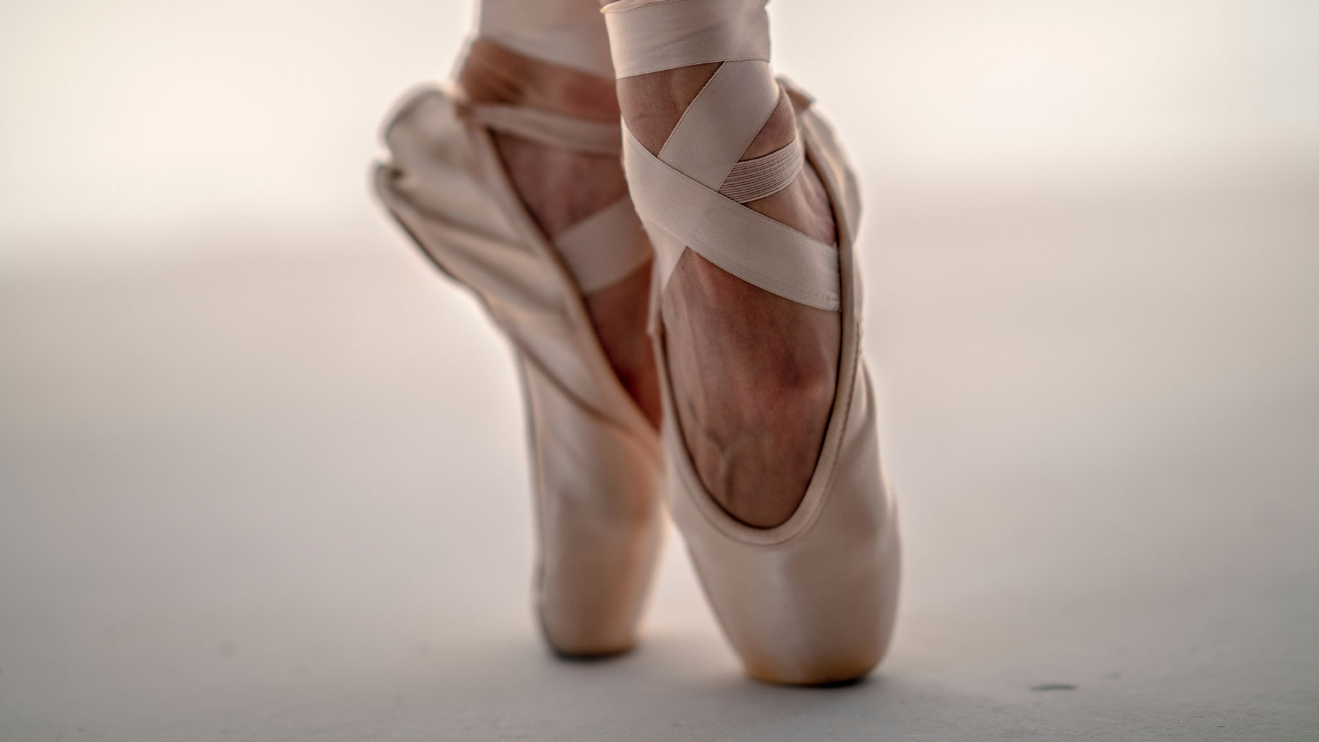 Dancers shoes and feet in dance pose