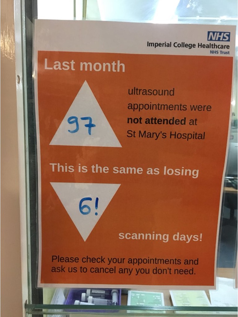 NHS progress sign