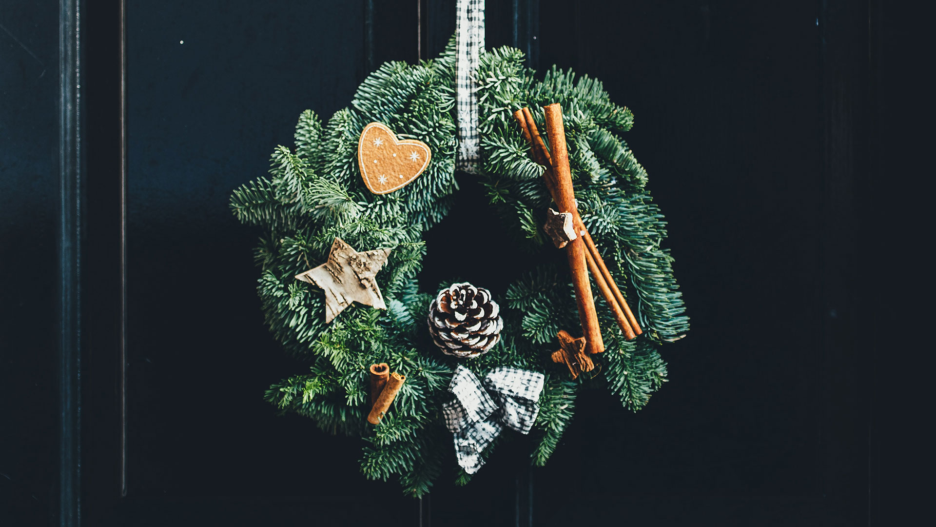 Wreath over a door