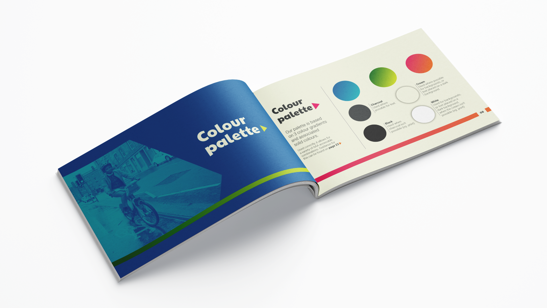 booklet of brand guidelines