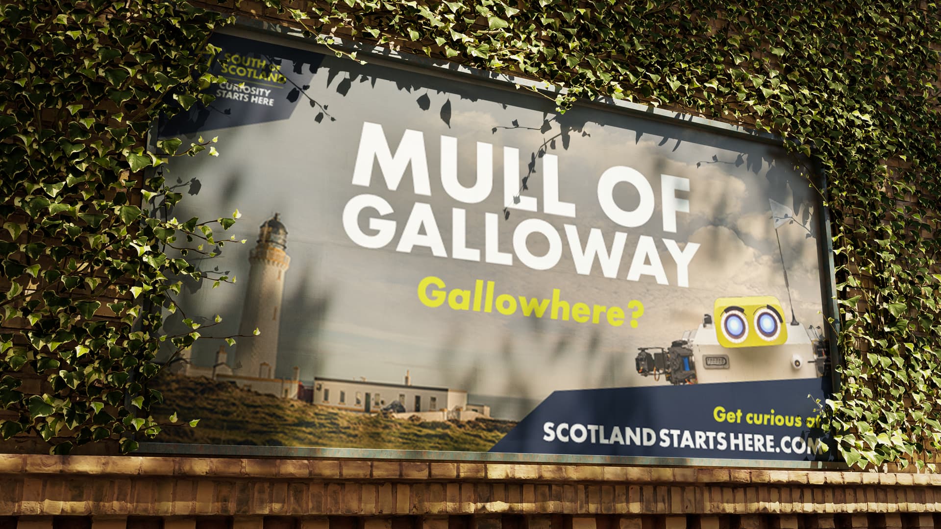 Sign on building for Mull of Galloway