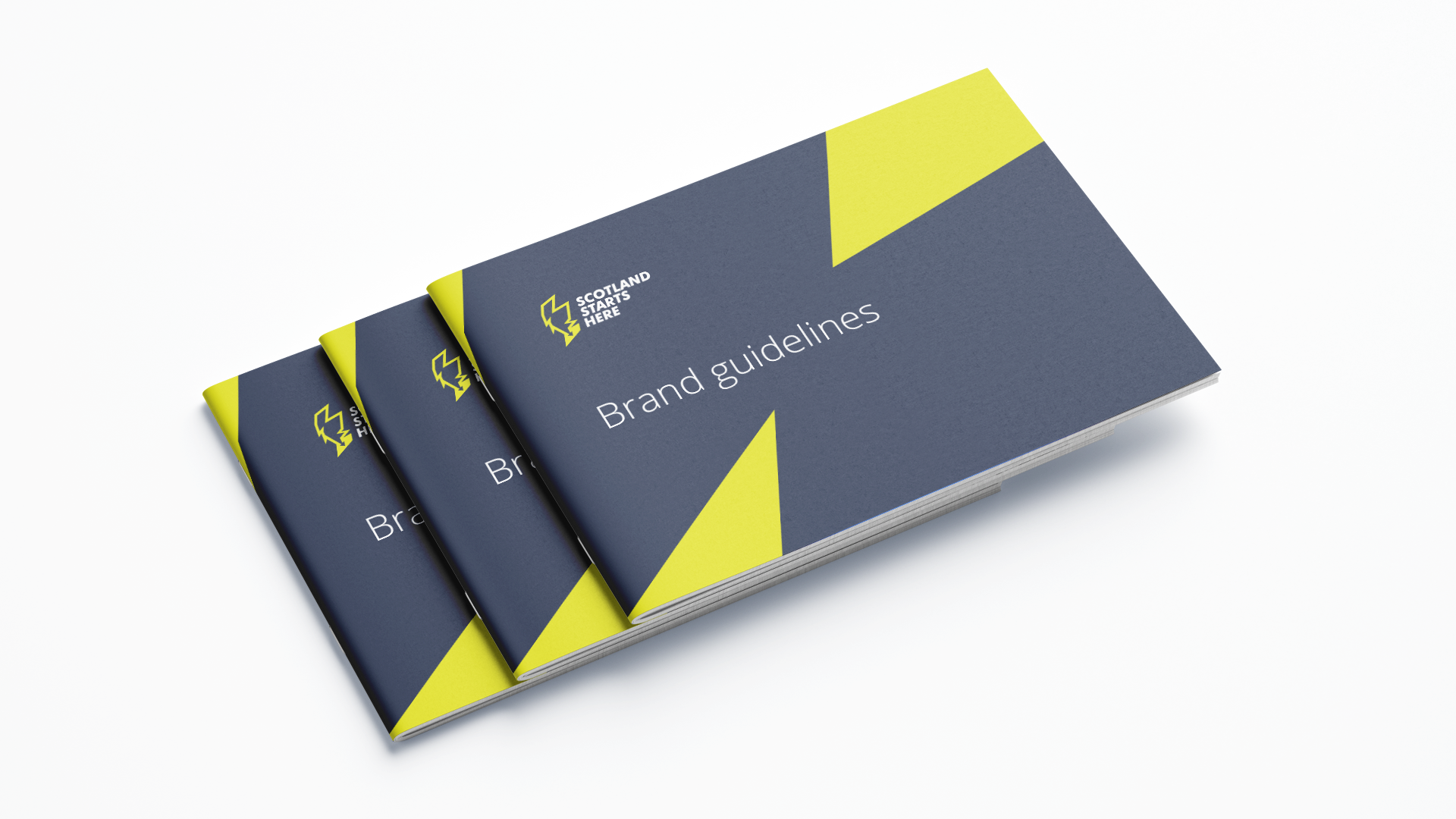 booklet of brand guidelines