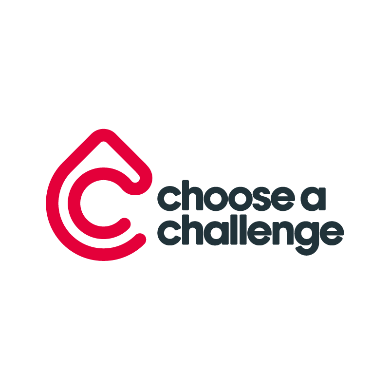 Choose a challenge logo - white