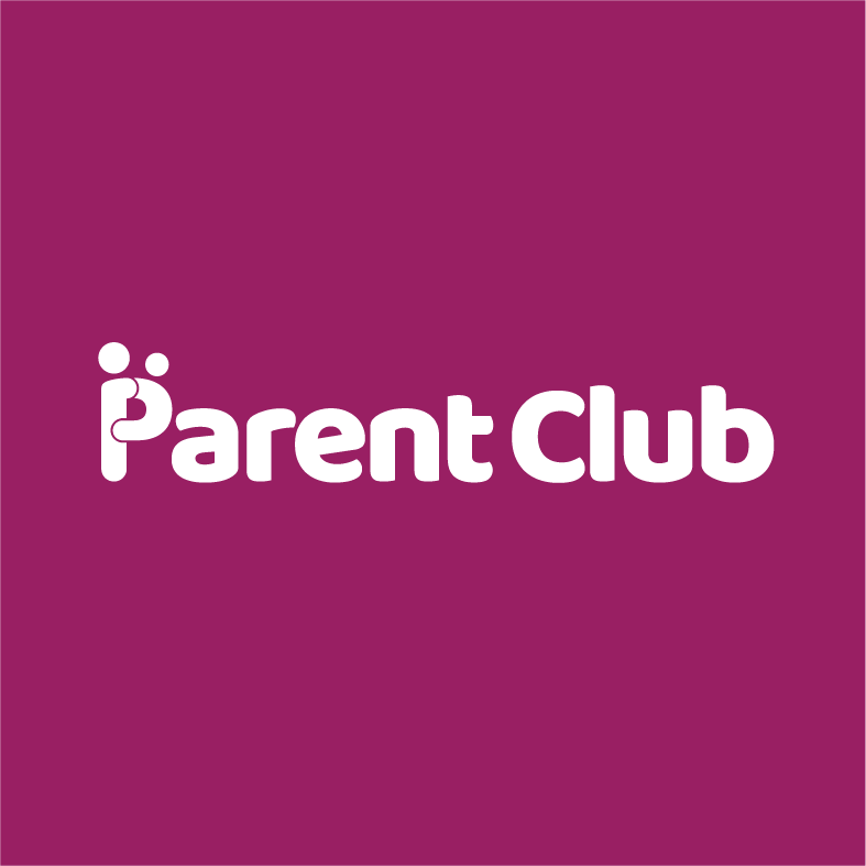 Parent Club logo on pink background