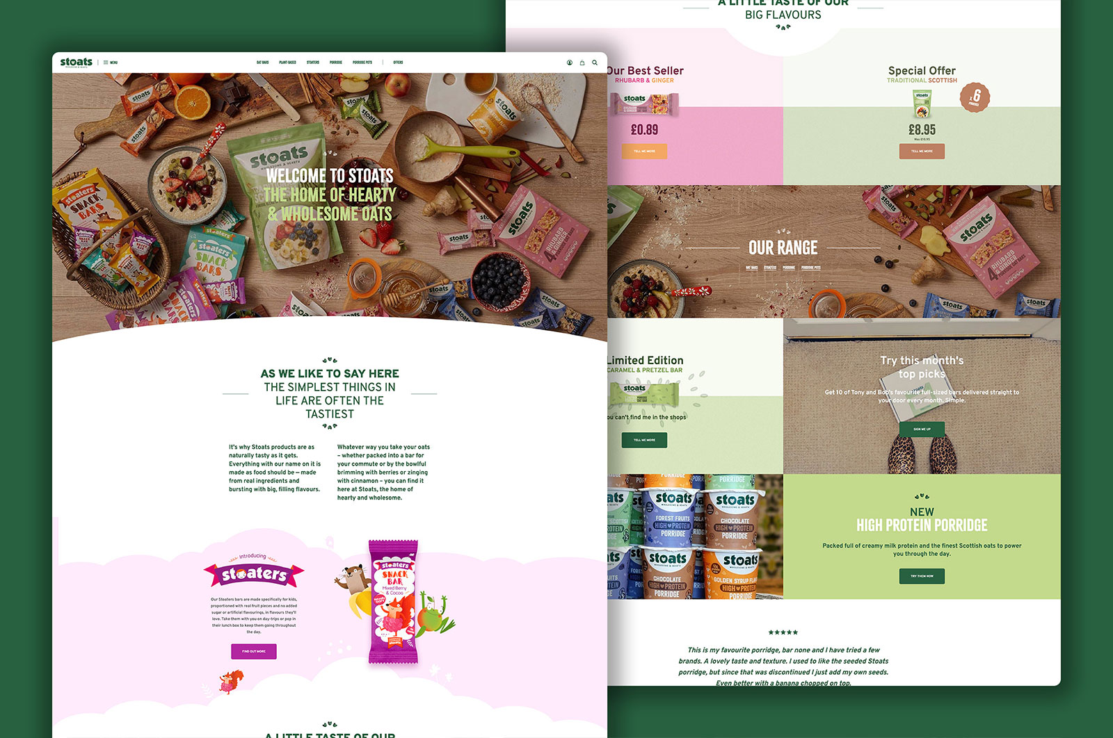 Website designs for stoats