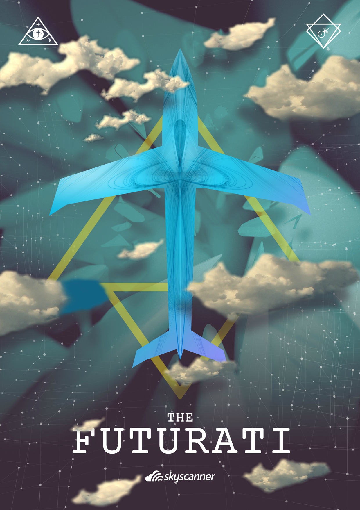 Full poster design of paper aeroplane 