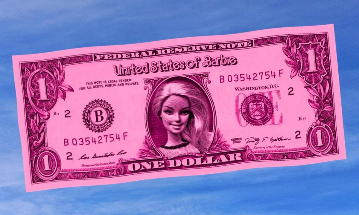 Pink Barbie dollar bill