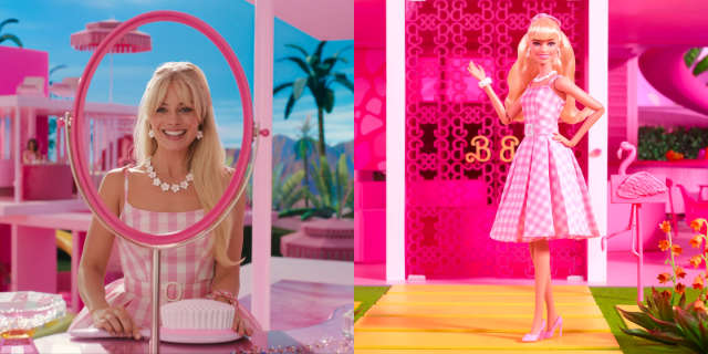 Barbie from movie compared to Barbie doll