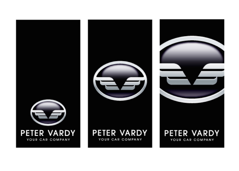 Various Peter Vardy logo versions