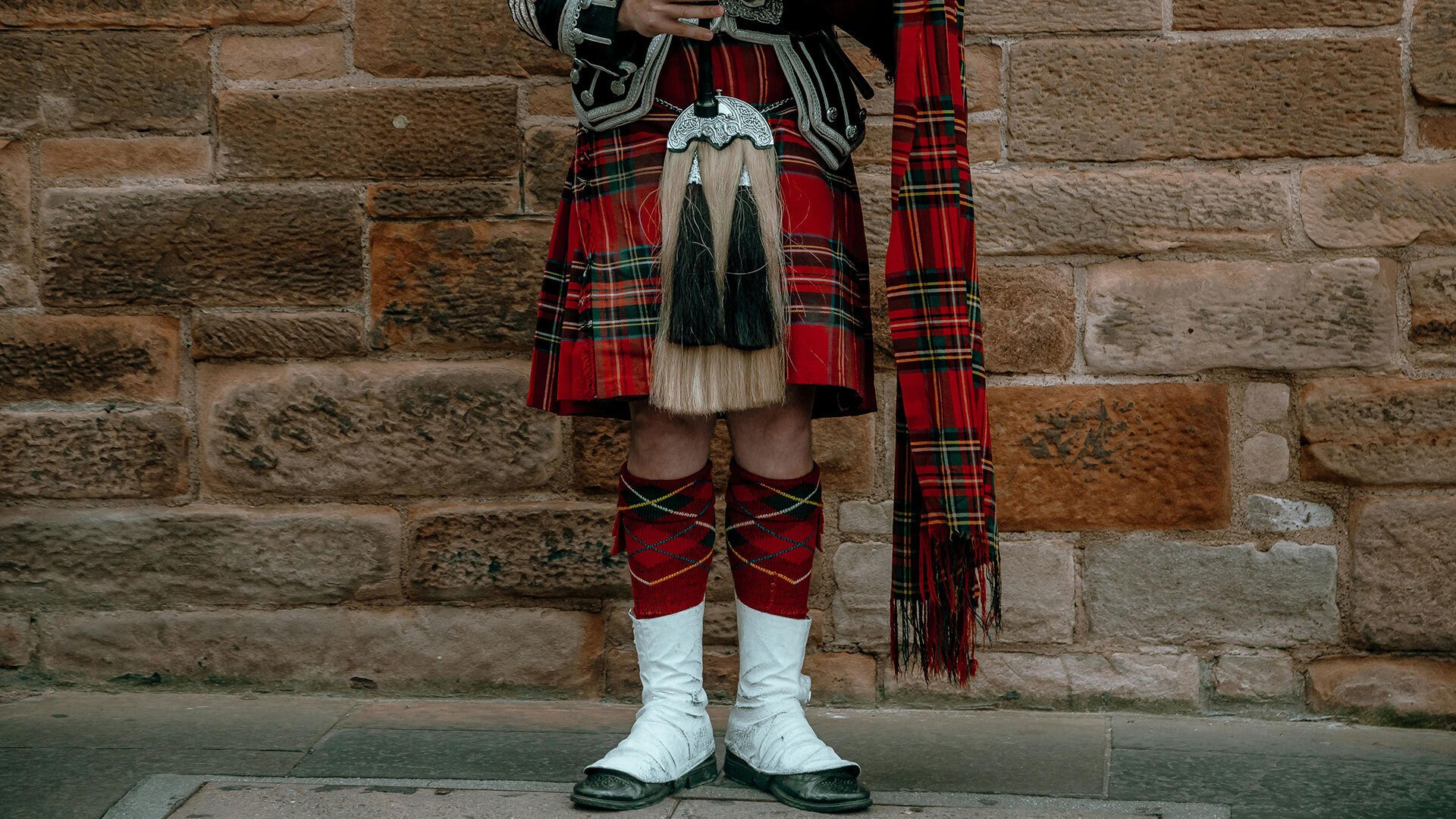 person in kilt with sporran