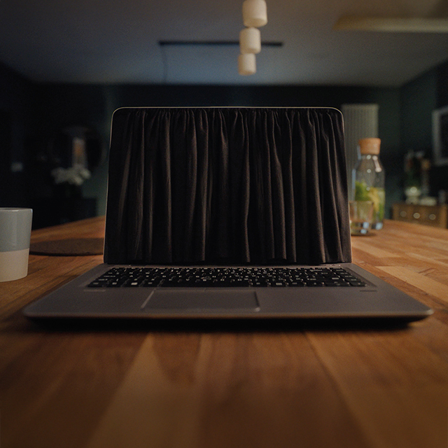 Laptop on table