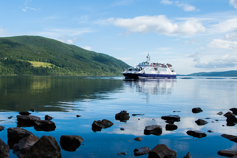image of boat on loch ness